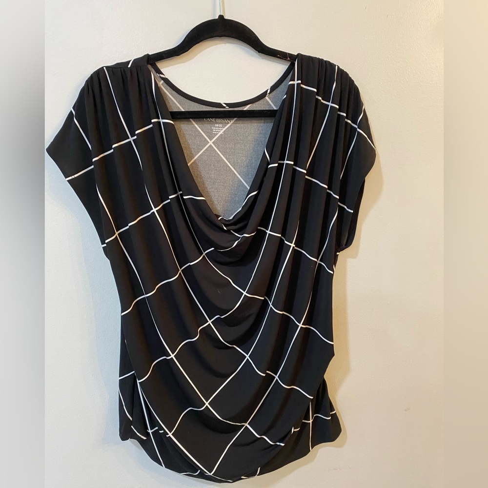 Laney Bryant short sleeve cowl neck blouse, size 18/20